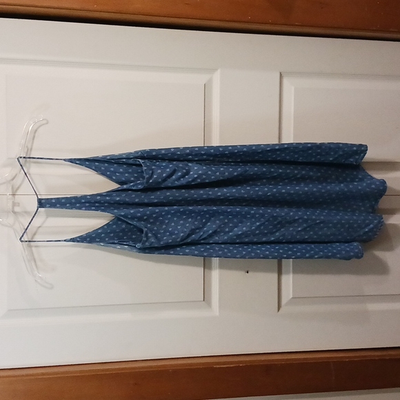 Anthropologie cloth & stone denim strappy tank mini dress - S - blue ombre - Picture 6 of 8